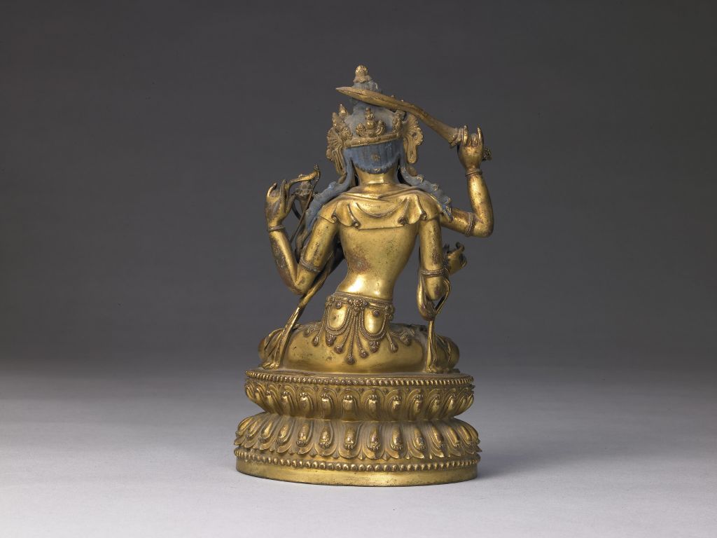 图片[4]-Bronze gilded secret seated statue of Manjusri Bodhisattva-China Archive